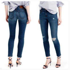 J.Crew Toothpick Distressed Ripped Knee Skinny Jeans